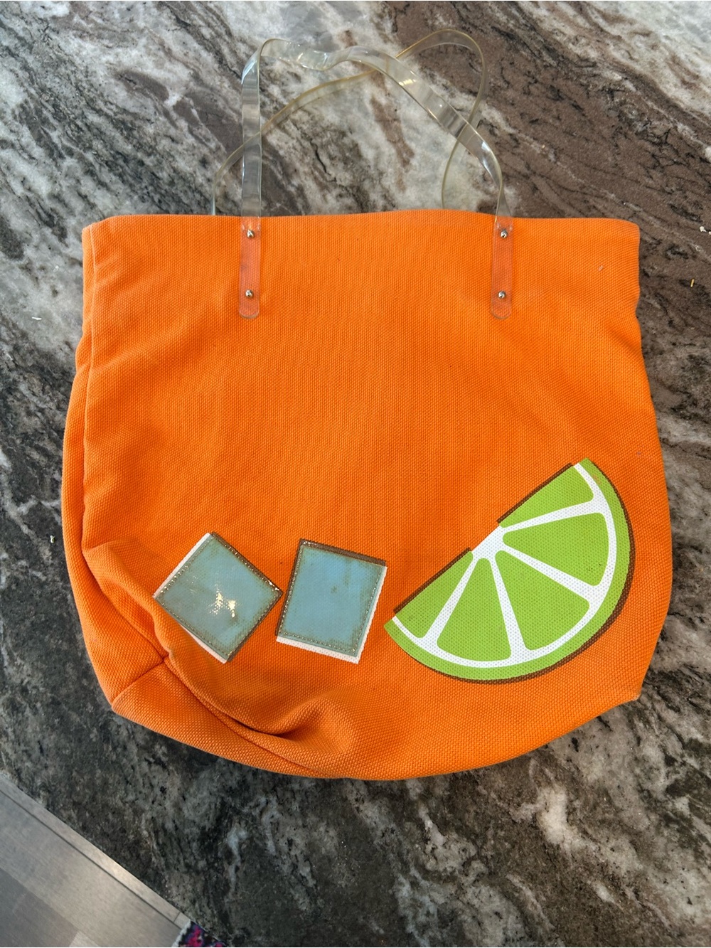 Vintage rare kate spade on the rocks bon mot shopper tote bag has wear stains - Picture 7 of 10